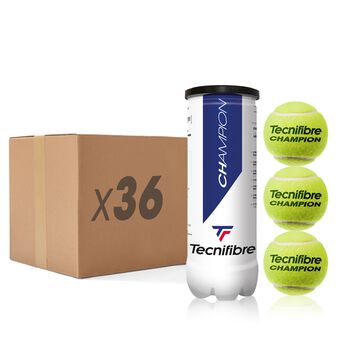 Balles de tennis CHAMPION - CARTON DE 36 TUBES